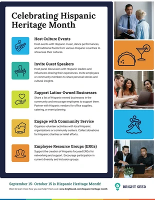 business  Template: Hispanic Heritage Month Informational HR Infographic