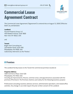 Free interactive Template: Plantilla de contrato de arrendamiento comercial