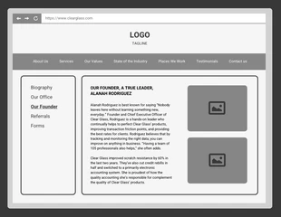 Free  Template: Simple Gray Online Website Wireframe