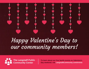 business  Template: Tarjeta de San Valentín para los miembros de la Comunidad