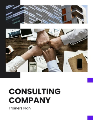 Free  Template: White Black And Blue Simple Minimalist Consulting Company Training Plans