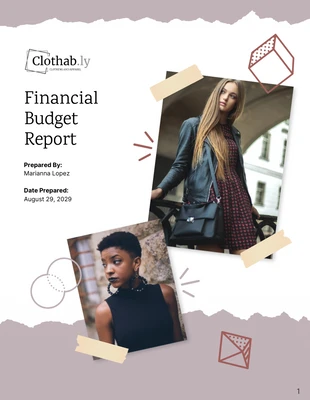 premium  Template: Fashion Company Financial Budget Report