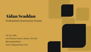 Yellow And Black Modern Construction Business Card - Página 2