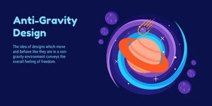 Free  Template: Anti-Gravitations-Design Twitter-Post