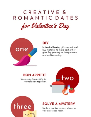 Free  Template: Creative Date Ideas Infographic