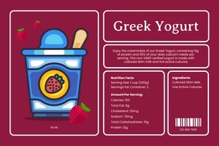 Free  Template: Rótulo Visual Vibrante para Alimentos
