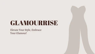 Free  Template: Carte De Visite Mode esthétique minimaliste beige