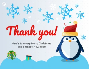business  Template: Carte de remerciement enneigée pour Noël