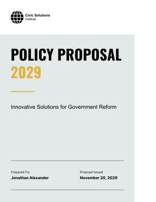 Free  Template: Policy Proposal