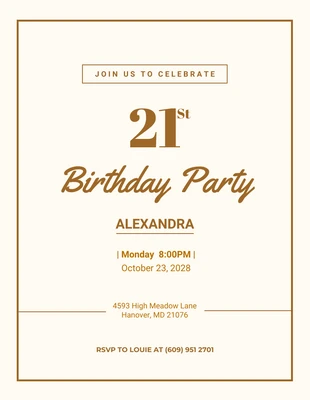 Surprise 21st Birthday Invitation Download Rose Gold (Instant Download) 