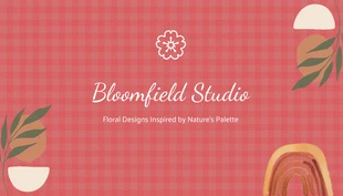 Red Floral Business Card
