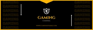 Free  Template: Banner de jogo de canal clássico preto e amarelo vintage
