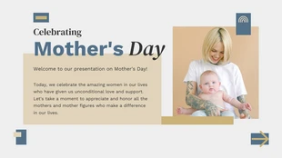 Free  Template: Apresentação Bege Simples para o Dia das Mães