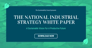 business  Template: الإطار الأخضر للاستدامة الصناعية السياسة الحكومية LinkedIn Social Media Post