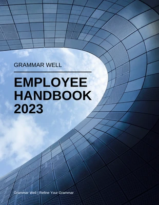 Free  Template: Simple Corporate Employee Handbook