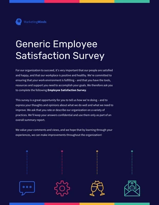 business  Template: Lista de comprobación genérica para la encuesta de satisfacción de los empleados