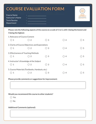 Free  Template: Formulários educacionais quadrados arredondados da Marinha e Laranja