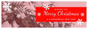 Free  Template: لافتة بريد إلكتروني لعيد الميلاد باللون الأحمر