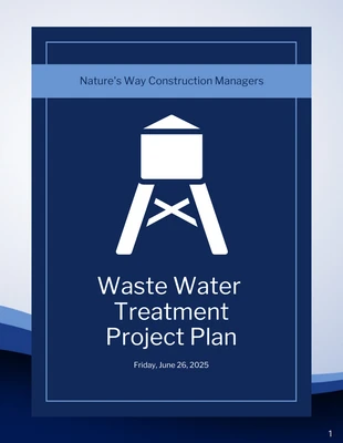 premium  Template: Waste Water Treatment Project Plan