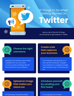 Free  Template: Infografica su come iniziare a usare Twitter