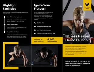 premium  Template: Fitness Center Grand Opening Brochure
