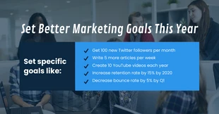 Free  Template: Marketing Goals LinkedIn Post