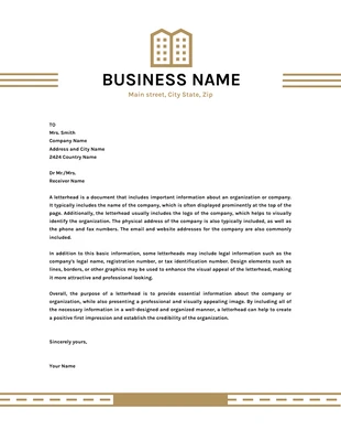 Free  Template: White Clean Business Letterhead Template