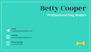 Free  Template: Iconic Dog Walker Business Card