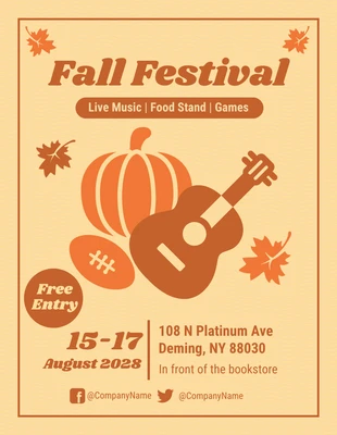 Free  Template: Yellow Fall Festival