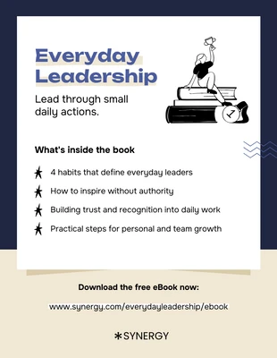 business  Template: Modelo de folheto promocional de liderança cotidiana