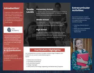 K-12 Curriculum Offerings Gate-Fold Brochure - صفحة 2
