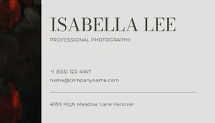 Black And Red Luxury Modern Photo Service Business Card - Seite 2