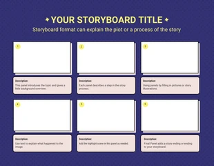 Free  Template: Violet Votre Storyboard Blanc Moderne