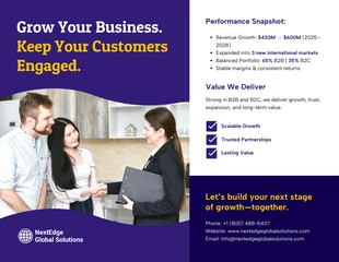 business  Template: Modelo de folheto comercial de engajamento do cliente