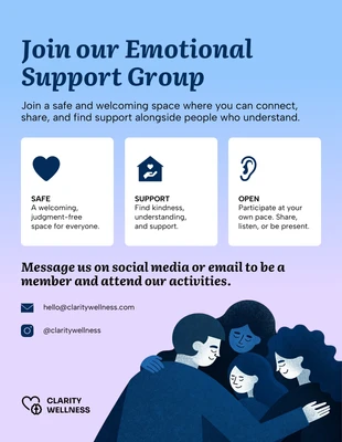 premium Template: Support Group Flyer Template