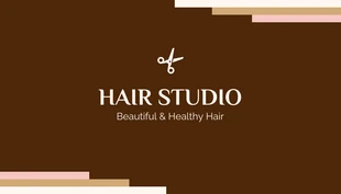Free  Template: Carte de visite pour salon de coiffure moderne Dersign Hair Studio