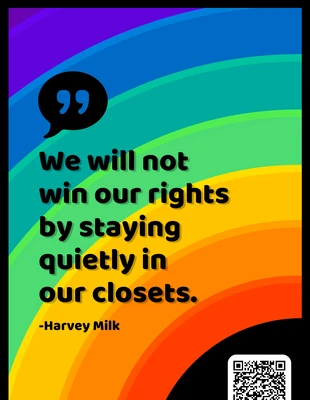 premium  Template: Citation inspirante du mois de la fierté Droits des homosexuels Poster
