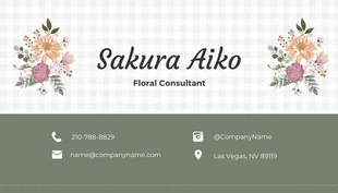 Green Floral Business Card - Pagina 2