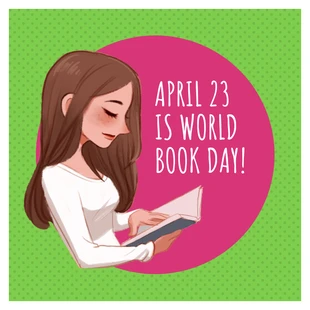 Free  Template: Postagem no Instagram do Dia Mundial do Livro