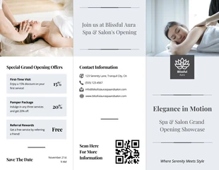business  Template: Salon/Spa Grand Opening Brochure