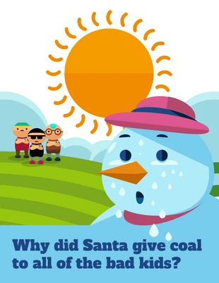 Free  Template: Funny Climate Change Christmas Card