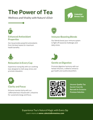 Free  Template: The Power of Tea Infographic