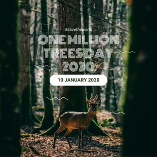 Free  Template: Banner preto clássico, elegante e moderno para o Instagram do Tree Day