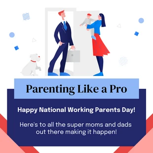 Free  Template: National Working Parents Day Instagram Post