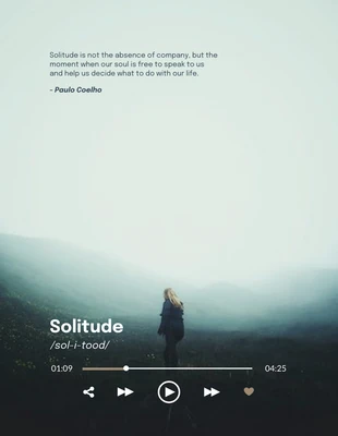 Free  Template: Affiche de motivation de citation de musique de brume sombre