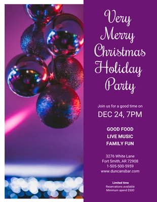 premium  Template: Purple Christmas Event Flyer