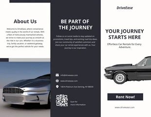 Free  Template: Car Rental Services Brochure