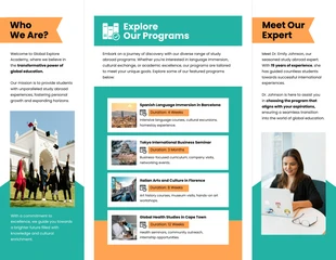 Study Abroad Opportunities Gate-Fold Brochure - Página 2