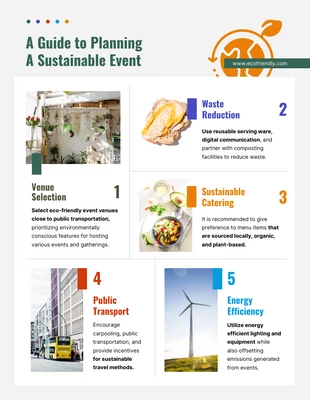 premium  Template: Una guida per pianificare un'infografica di eventi sostenibili