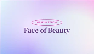 Free  Template: Minimalistische Make-up-Künstler-Visitenkarte mit Farbverlauf